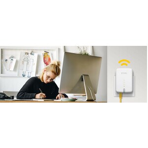 ZYXEL WRE6602 IEEE 802.11ac 1.17 Gbit/s Wireless Range Extender - 5 GHz, 2.40 GHz - MIMO Technology - 1 x Network (RJ-45) 