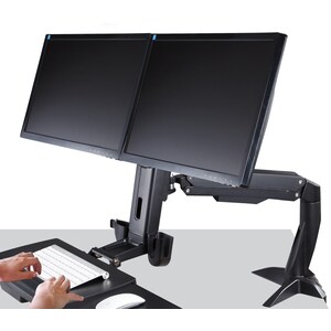 Amer Mounts Clamp Mount for Flat Panel Display, Keyboard, Scanner, Mouse - 2 Display(s) Supported - 24" Screen Support - 1