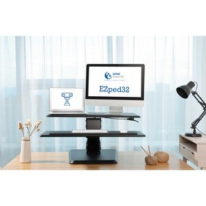 Amer Mounts Height Adjustable Multipurpose Desktop Riser - 17 kg Load Capacity - 50.5 cm Height x 80 cm Width x 80.5 cm De