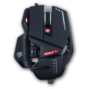 Mad Catz The Authentic R.A.T. 6+ Optical Gaming Mouse - PixArt PMW3360 - Cable - Black - 1 - USB 2.0 - 12000 dpi - 11 Butt