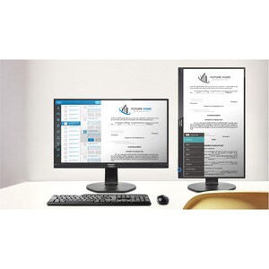 Moniteur, FHD, 23.8 Pouces, IPS, 60Hz, 5ms , Adaptive Sync, Display Port, HDMI, DVI, VGA, Réglable en Hauteur, H Parleurs,