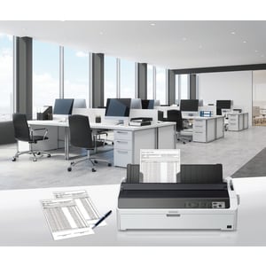 Epson LQ-2090II 24-pin Dot Matrix Printer - Monochrome - Energy Star - 584 cps Mono - 215.90 mm, 165 mm, 105 mm Width x 27