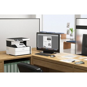 Epson ET-M2170 Inkjet Multifunction Printer-Monochrome-Copier/Scanner-1200x2400 dpi Print-Automatic Duplex Print-5000 Page