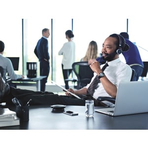 Jabra EVOLVE 65 无线 头戴式 立体声 耳机 - 双声道 - 上耳式 - 3000 cm - 蓝牙 - 降噪, 降噪 麦克风 - 降噪 - USB