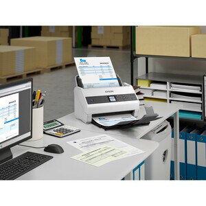 Escáner de superficie plana Epson WorkForce DS-970 - 600 ppp Óptico - 30 bits Color - 30 bits Escala de grises - 85 ppm (M
