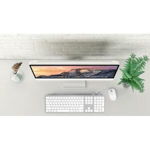 Macally Ultra Slim USB Wired Keyboard with 2 USB Ports For Mac - Cable Connectivity - USB Interface - 110 Key(s) - Compute