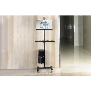 Digitus Height Adjustable Computer Stand - Up to 81.3 cm (32") Screen Support - 20 kg Load Capacity - 178 cm Height x 49.5