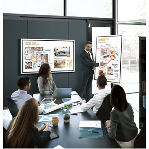 Samsung STN-WM55R Flipchart Stand - Up to 55" Screen Support - Light Gray, White