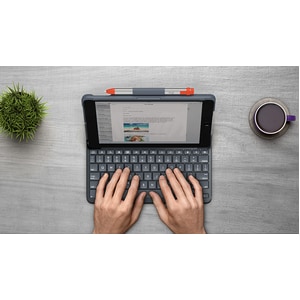 Housse/Clavier Logitech Slim Folio - Folio Style pour 25,9 cm (10,2") Apple, Logitech iPad (7e géneration) Tablette - Grap