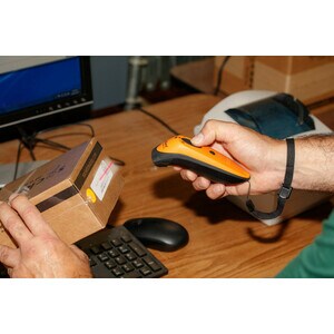 Socket Mobile DuraScan D740 Handheld Barcode Scanner - Wireless Connectivity - Red - 495.30 mm Scan Distance - 1D, 2D - La