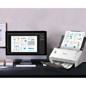 Epson WorkForce DS-410 Sheetfed Scanner - 600 x 600 dpi Optical - 48-bit Color - 16-bit Grayscale - 26 ppm (Mono) - 26 ppm