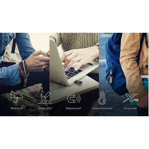 Clé USB Samsung BAR Plus 64 Go Champagne USB 3.2 rétrocompatible 2.0, MUF-64BE3/APC, protection à 5 épreuves, vitesse jusq