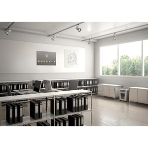 Leitz IQ Office Pro Paper Shredder - Continuous Shredder - Micro Cut - 17 Per Pass - for shredding Staples, Paper Clip - 2