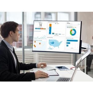 SIIG Single Monitor Aluminum Heavy Duty Desk Mount with USB and Audio Ports - 17" to 43" - Single Monitor Aluminum Heavy D