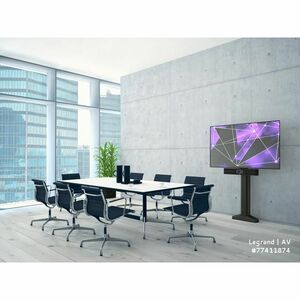 Chief Large Capacity Electric Height Adjustable Floor Display Mount - Black - Height Adjustable - 200 lb Load Capacity