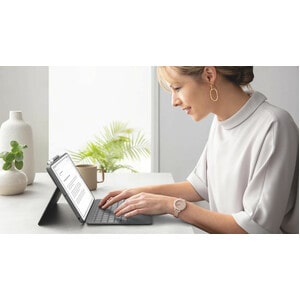Logitech Combo Touch Keyboard/Cover Case Apple, Logitech iPad (7th Generation) Tablet - Graphite - Scuff Resistant, Scratc