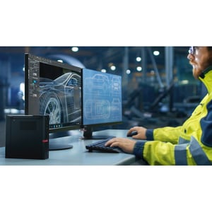 Lenovo ThinkCentre M920q 10T1S01708 Desktop Computer - Intel Core i5 9th Gen i5-9600T - vPro Technology - 8 GB - 128 GB SS