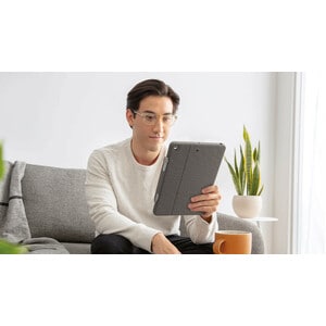 Logitech Combo Touch Keyboard/Cover Case for 25.9 cm (10.2") Logitech, Apple iPad (7th Generation) Tablet - Graphite - Scu