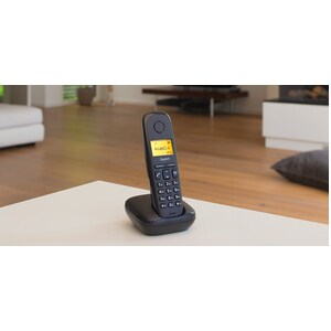 Gigaset A170 DECT Cordless Phone - Black - Cordless - Corded - 300 m Range - 1 x Handset - 1 Simultaneous Calls