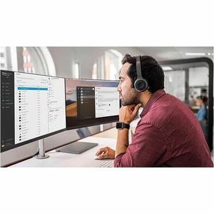 Cisco 730 Com fios/sem fios Na orelha, Headset Estéreo Fone de ouvido - Preto carbono - Google Assistant, Siri - Binaural 