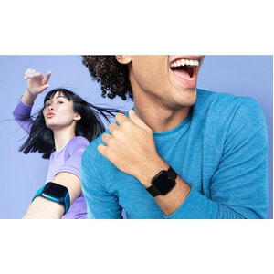 Fitbit Versa Lite Edition Smart Watch - Rectangular Case Shape - Marina Blue Body Color - Glass, Aluminium Body Material -