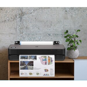 HP Designjet T250 Tintenstrahl-Großformatdrucker - 610 mm (24,02 Zoll) Druckbreite - Farbe - 4 Farbe(n) - 30 s Farbdruck-G
