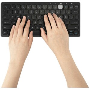 Kensington Multi-Device Dual Wireless Compact Keyboard - Wireless Connectivity - Bluetooth/RF - 2.40 GHz - USB Interface -
