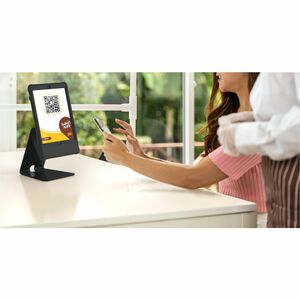 CTA Digital Quick Release Secure Table Kiosk with Wireless Inductive Charging Case - Table - Rubber, Metal