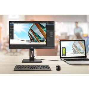 AOC 27P2C 685.8 mm (27") Class Full HD LCD Monitor - 16:9 - Black - 68.6 cm (27") Viewable - In-plane Switching (IPS) Tech