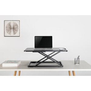 Neomounts NS-WS050BLACK Sit-stand workstation. Product colour: Black, Maximum screen size: -25.4 mm (-1"), Maximum weight 