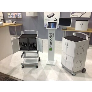 Compulocks CartiPad Duo Tablet / Laptop Charging Rolling Cart 32 Devices UK Power Plug - Simultaneously Store & Charge 32 