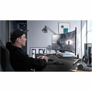 Samsung Odyssey G9 C49G95TSSL 49" Class Dual Quad HD (DQHD) Curved Screen Gaming LED Monitor - 32:9 - Black - 124.5 cm (49