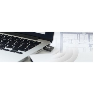 Edimax EW-7722UTn V3 IEEE 802.11b/g/n Wi-Fi Adapter for Desktop Computer/Notebook - USB 2.0 Type A - 300 Mbit/s - 2.40 GHz
