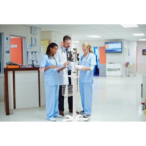 CTA Digital Medical Mobile Floor Stand with VESA Tablet Security Holder - Up to 12.90" Screen Support - Floor