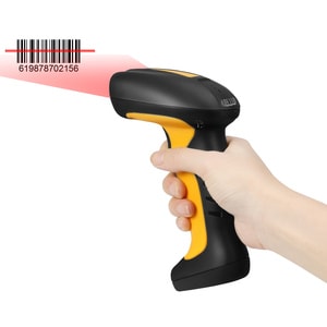 Adesso NuScan 4100B Industrial, Hospitality, Warehouse Handheld Barcode Scanner - Wireless Connectivity - Yellow - 200 sca