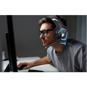 Adesso Xtream G3 Wired Over-the-head Stereo Gaming Headset - Black - Binaural - Circumaural - 20 Ohm - 15 Hz to 20 kHz - 2