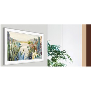 Samsung (2021) 65" The Frame Customizable Bezel - Modern White - 57.48" x 32.97" Frame Size - Rectangle - Landscape - Magn