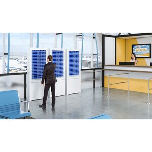 Chief Impact LF43UWP-B2B Floor Mount for Display, Kiosk - White - 2 Display(s) Supported - 43" Screen Support - 125 lb Loa
