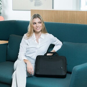 Dicota Eco Carrying Case for 38.1 cm (15") to 39.6 cm (15.6") Notebook - Black - 300D Polyethylene Terephthalate (PET) Bod