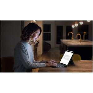 Logitech Combo Touch Keyboard/Cover Case for 32.8 cm (12.9") Apple, Logitech iPad Pro (5th Generation) Tablet - Oxford Gra