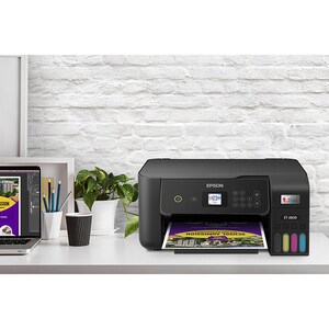 Epson EcoTank ET-2800 Wireless Inkjet Multifunction Printer-Color-Black-Copier/Scanner-5760x1440 Print-120 sheets Input-Co