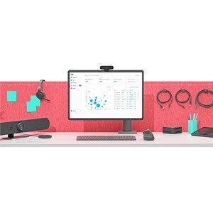 Logitech Rally Bar 960-001340 Video Conferencing Camera - 30 fps - Graphite - USB 3.0 - 3840 x 2160 Video - Wall, Clip/Sta