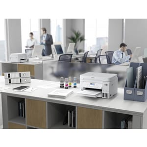 Epson ET-4856 Wireless EcoTank Inkjet Multifunction Printer - Colour - White - Copier/Fax/Printer/Scanner - 33 ppm Mono/20