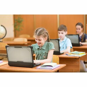 MAXCases Extreme Shell-L Rugged New Case for HP Chromebook - Textured Grip - Black/Clear - TAA Compliant - Impact Absorbin