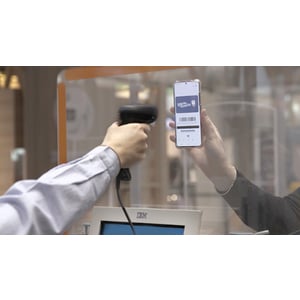 Handheld Barcode Scanner Kit - Cable Connectivity - Black - USB Cable Included - 398.78 mm Scan Distance - 1D, 2D - Imager
