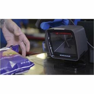 Datalogic Magellan 3410VSi Industrial, Retail Desktop Barcode Scanner - Cable Connectivity - Black, Silver - Serial Cable 