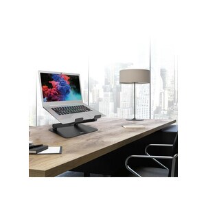 Port Connect Height Adjustable Notebook Stand - Up to 39.6 cm (15.6") Screen Support - 20.5 cm Height x 27.5 cm Width x 25