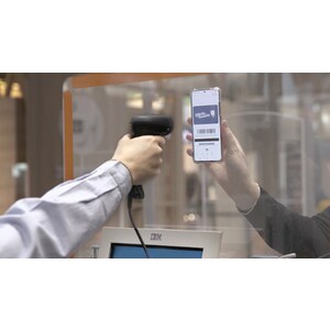 Handheld Barcode Scanner Kit - Cable Connectivity - Black - USB Cable Included - 398.78 mm Scan Distance - 1D, 2D - Imager