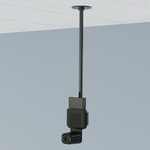 Vaddio Ceiling Mount for PTZ Camera - Black - TAA Compliant - 4.41 lb Load Capacity - Steel