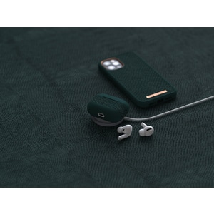 Sacoche de transport Njord SL14082 Apple AirPods Pro - Vert - Acrylonitrile butadiène styrène (ABS), Cuir de saumon Body -
